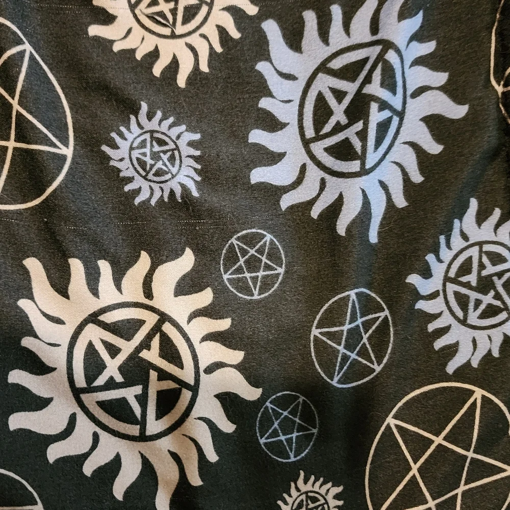 Supernatural JOIN THE HUNT Black & Blue Comforter sz F/Q Limited Edition